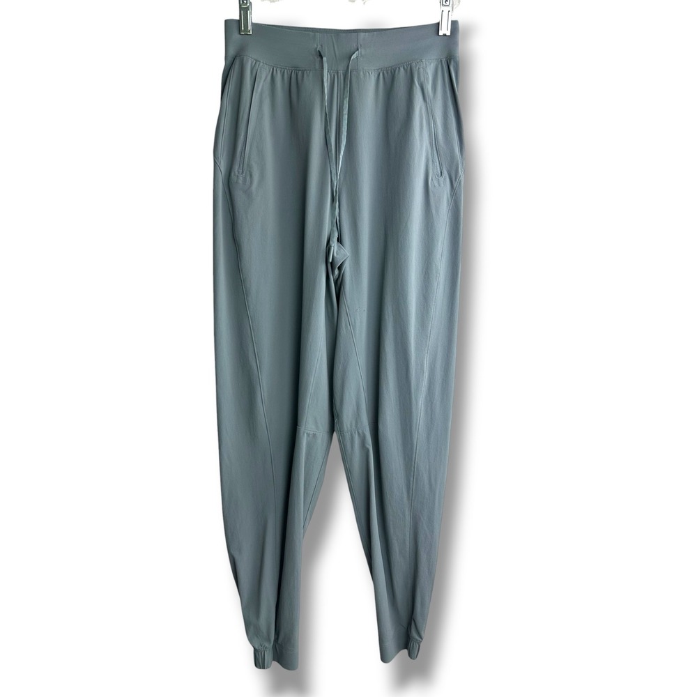 Lululemon Lab Joggers Women 6 Blue Grey Excellent Tapered High Rise Drawstring